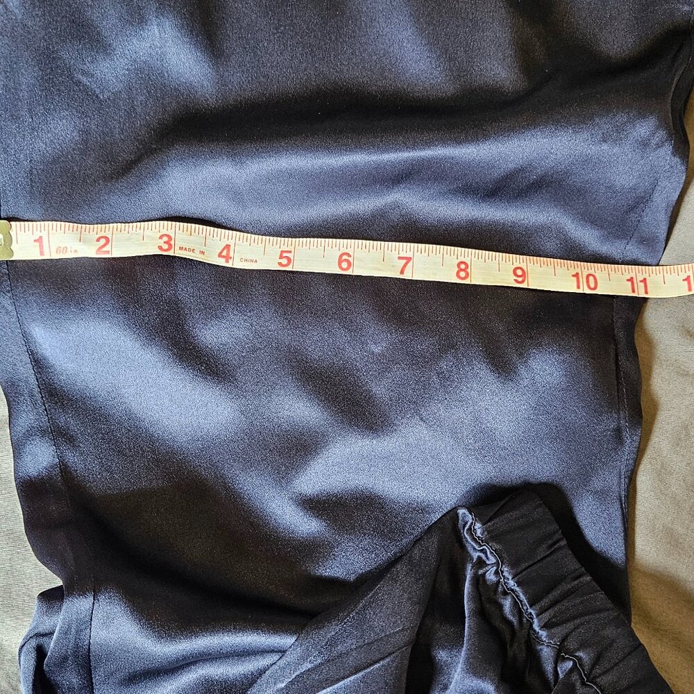 LilySilk Mulberry Silk Navy jogger pants - Picture 5 of 8
